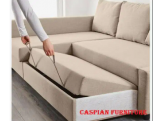 Caspian Furniture:- New made to order L shape sofa cum bed