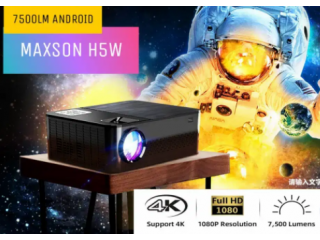 4K 3D Android WI-FI,BT LED Projector, 7500 Lumens 4D Correction
