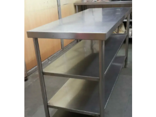 Heavy Duty Kitchen Work Table - Pure Stainless Steel; 5 x 2 Feet