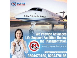 Hire World-Level Air Ambulance in Dibrugarh with Medical Tool by Sky
