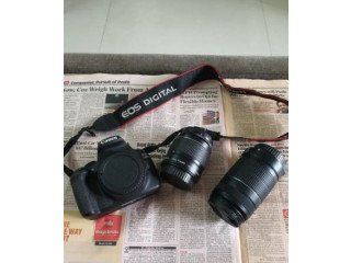 1200d Canon DSLR with 2 lenses