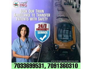 King Train Ambulance in Raipur with Trained Medical Transfer Crew