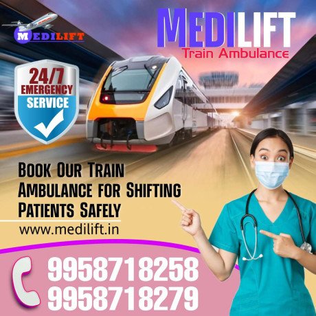 medilift-train-ambulance-in-patna-with-well-professional-medical-crew-big-0