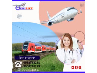 Medilift Train Ambulance in Ranchi with All Necessary Medical Equipment