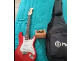 Electric Guitar with Amplifier and Bag