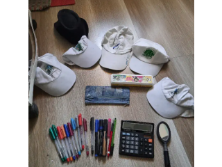 Citizen Calculator and Stationary items, Cap and Hat